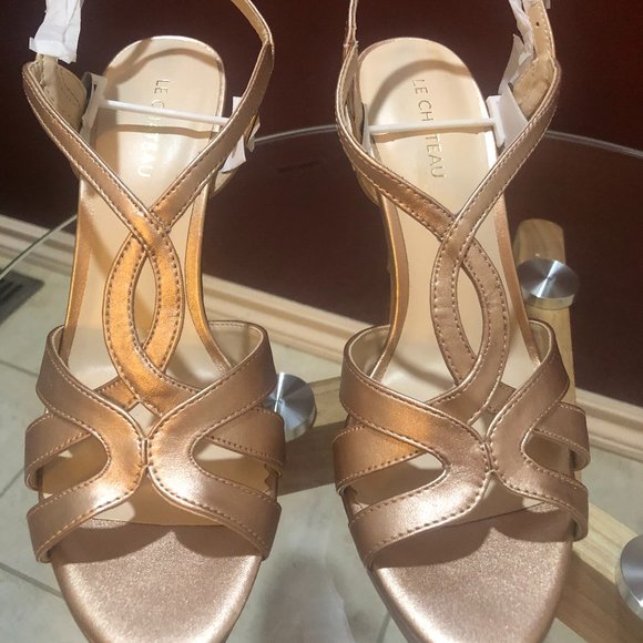Brand new Le chateau golden  wedding heels . - Picture 8 of 12